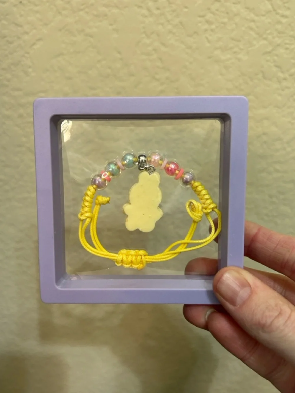 Labubu Little Monster Beaded Adjustable Woven Bracelet - Yellow New